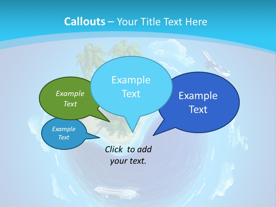 Turquoise Cruise Waves PowerPoint Template