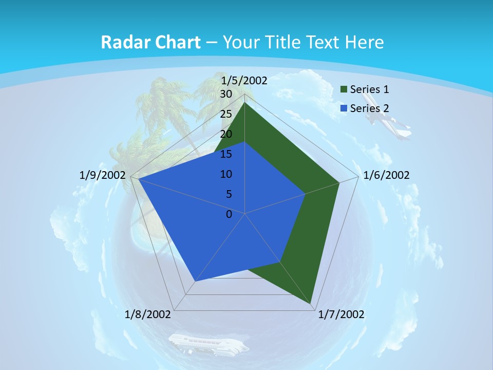 Turquoise Cruise Waves PowerPoint Template