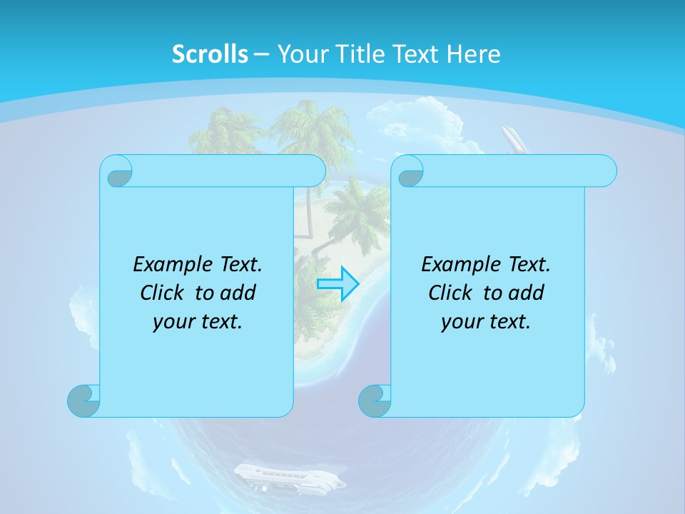 Turquoise Cruise Waves PowerPoint Template