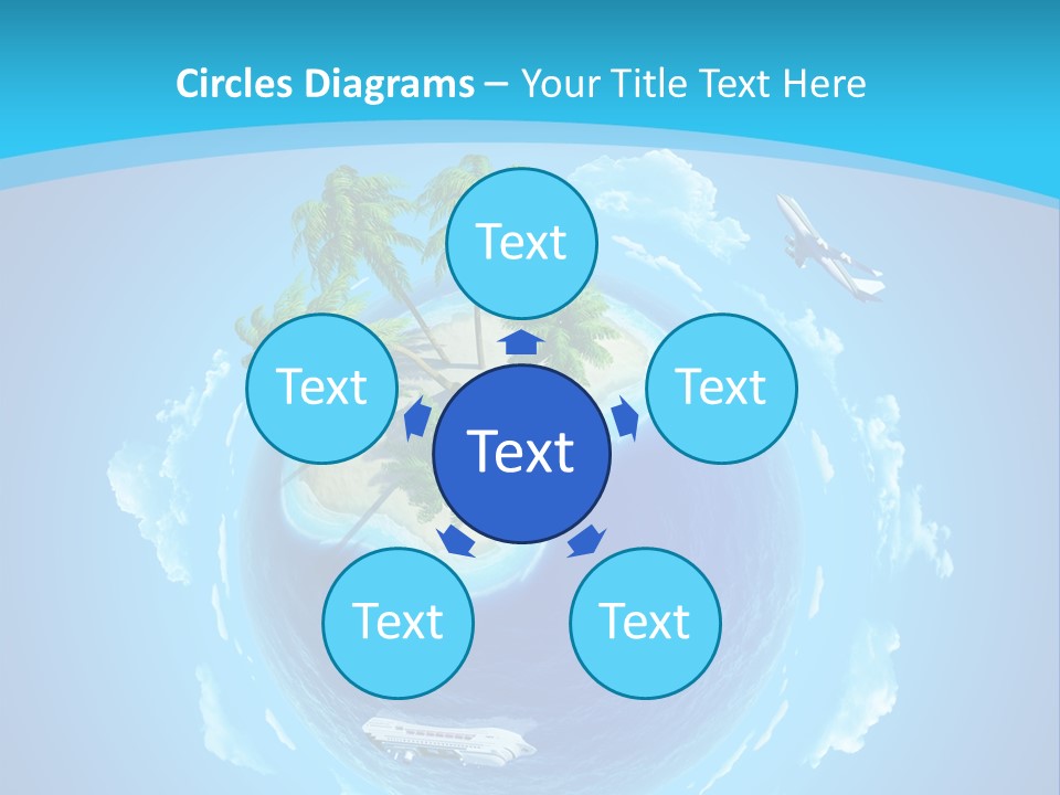 Turquoise Cruise Waves PowerPoint Template