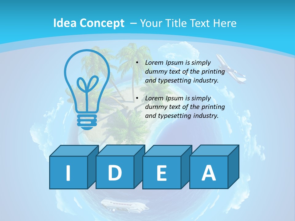 Turquoise Cruise Waves PowerPoint Template