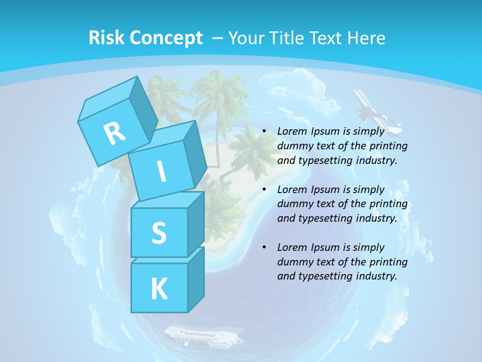 Turquoise Cruise Waves PowerPoint Template