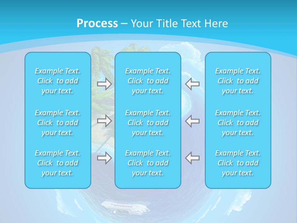 Turquoise Cruise Waves PowerPoint Template