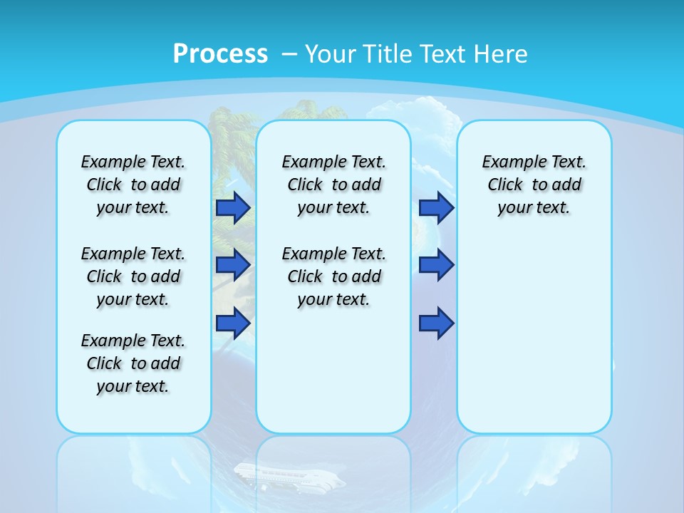 Turquoise Cruise Waves PowerPoint Template