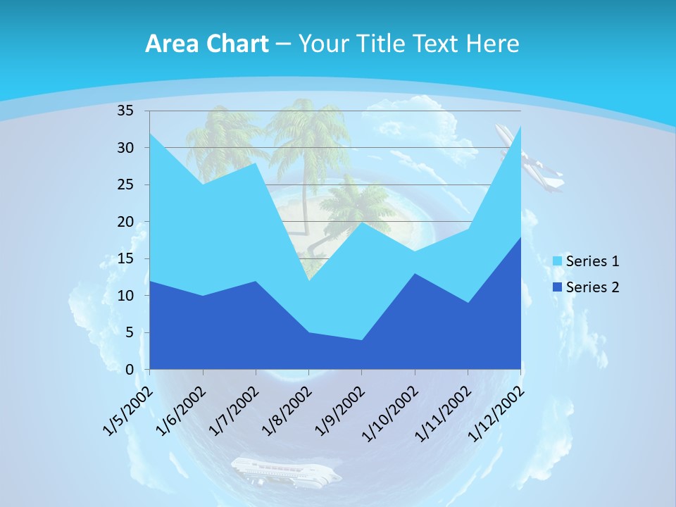 Turquoise Cruise Waves PowerPoint Template