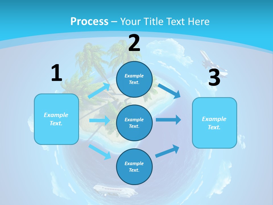 Turquoise Cruise Waves PowerPoint Template