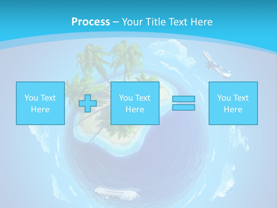 Turquoise Cruise Waves PowerPoint Template