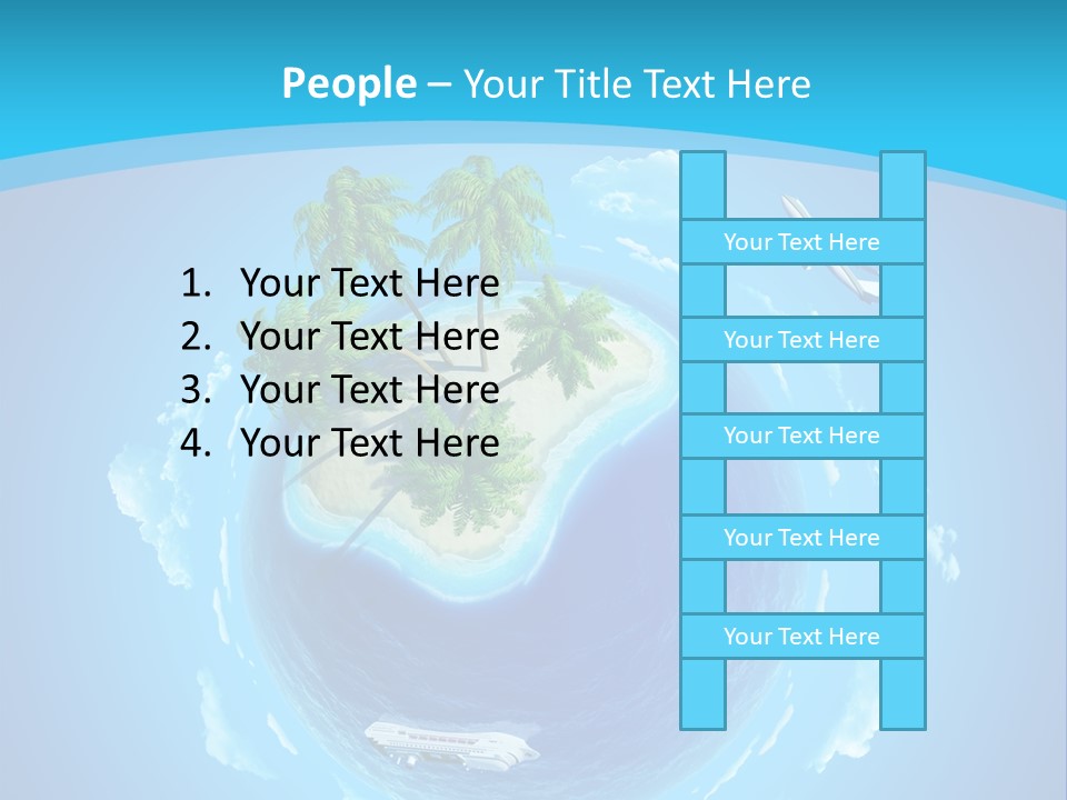 Turquoise Cruise Waves PowerPoint Template