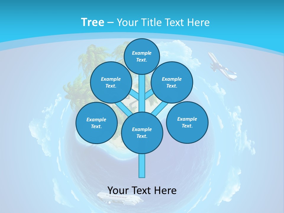 Turquoise Cruise Waves PowerPoint Template