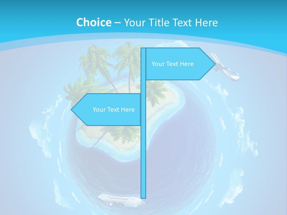 Turquoise Cruise Waves PowerPoint Template