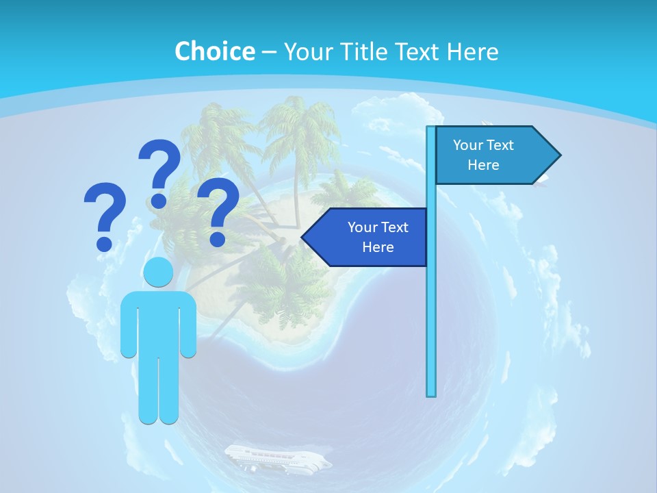 Turquoise Cruise Waves PowerPoint Template