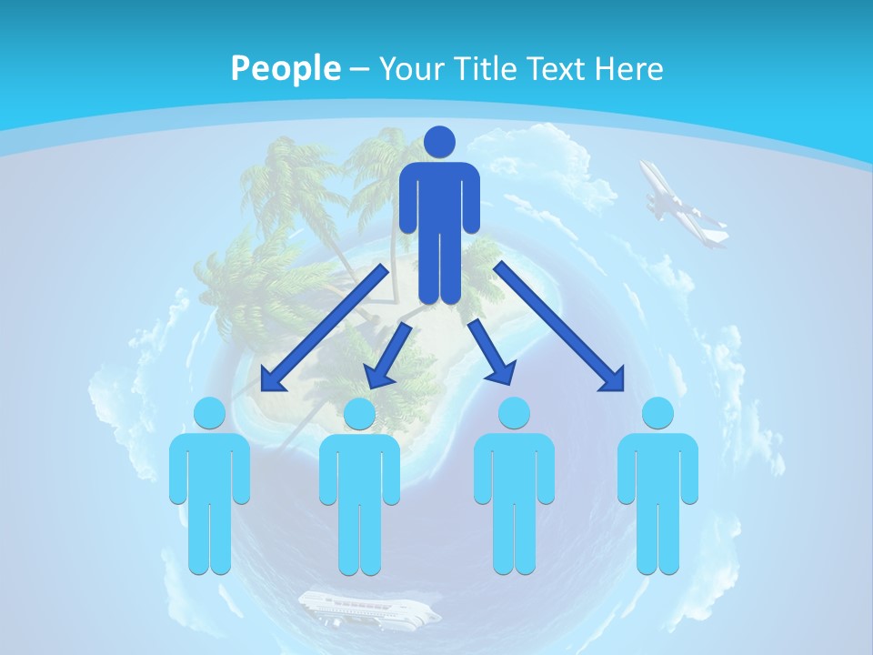 Turquoise Cruise Waves PowerPoint Template