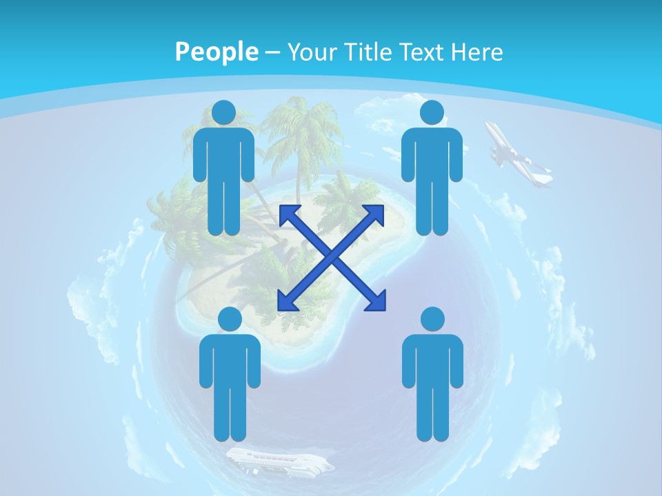 Turquoise Cruise Waves PowerPoint Template