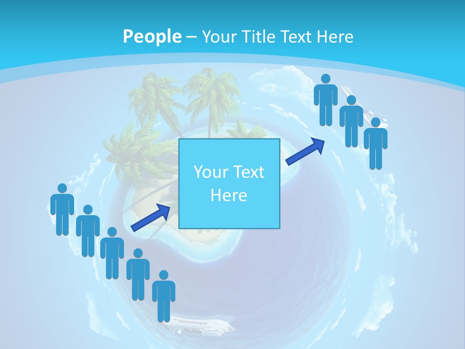 Turquoise Cruise Waves PowerPoint Template