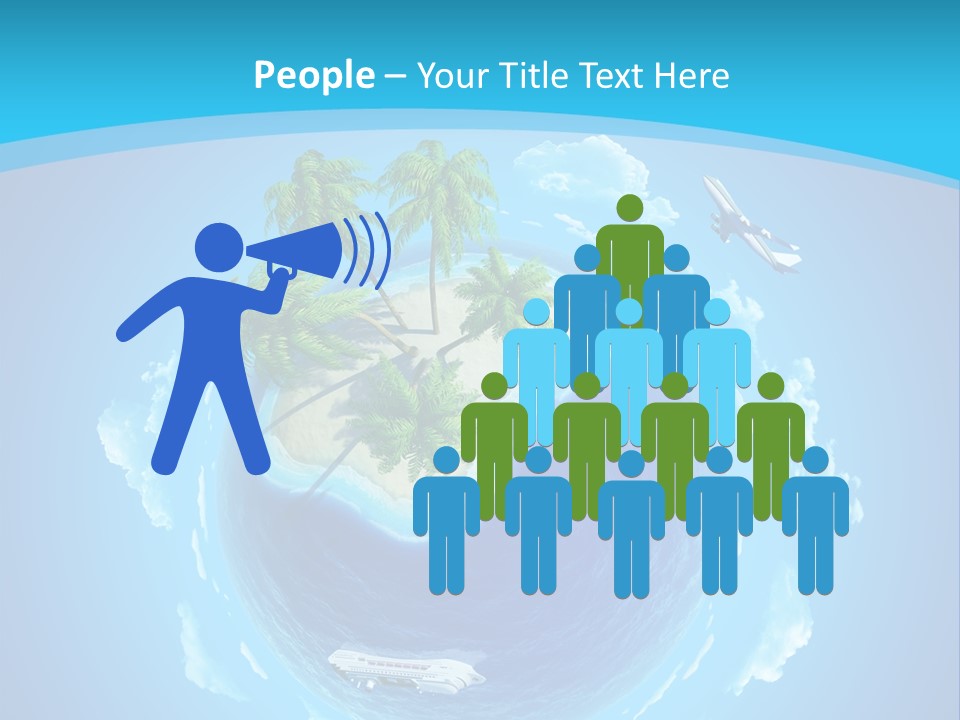 Turquoise Cruise Waves PowerPoint Template