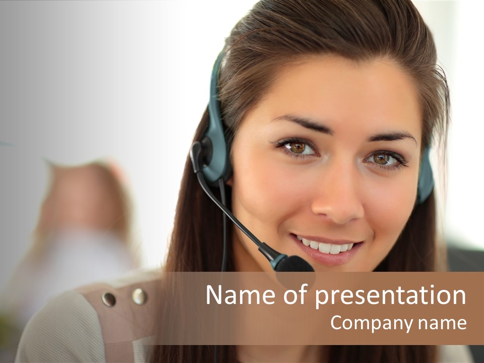 Communications Microphone Communicate PowerPoint Template
