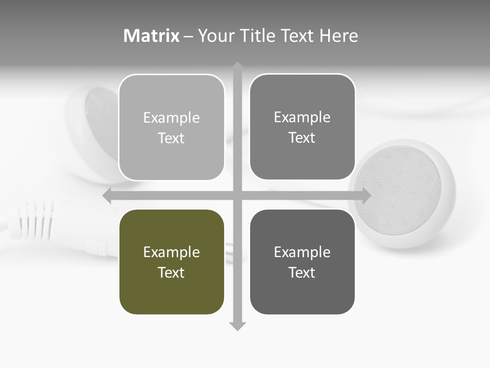 Closeup Pod Cast White PowerPoint Template