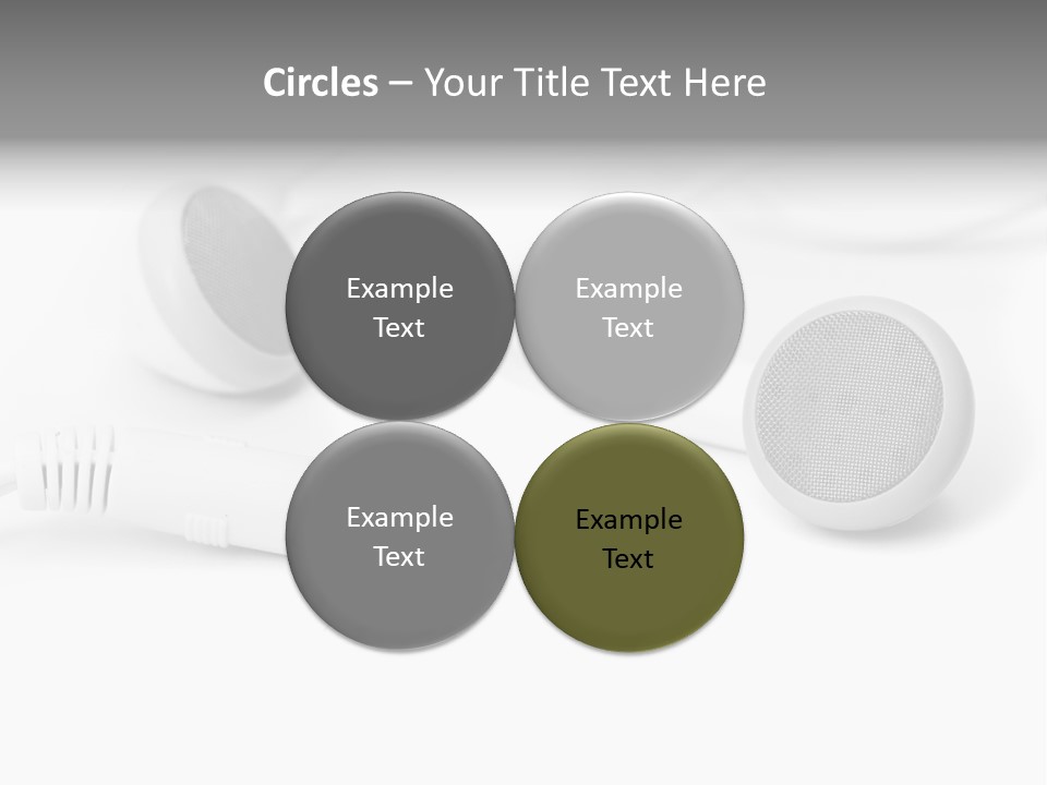 Closeup Pod Cast White PowerPoint Template