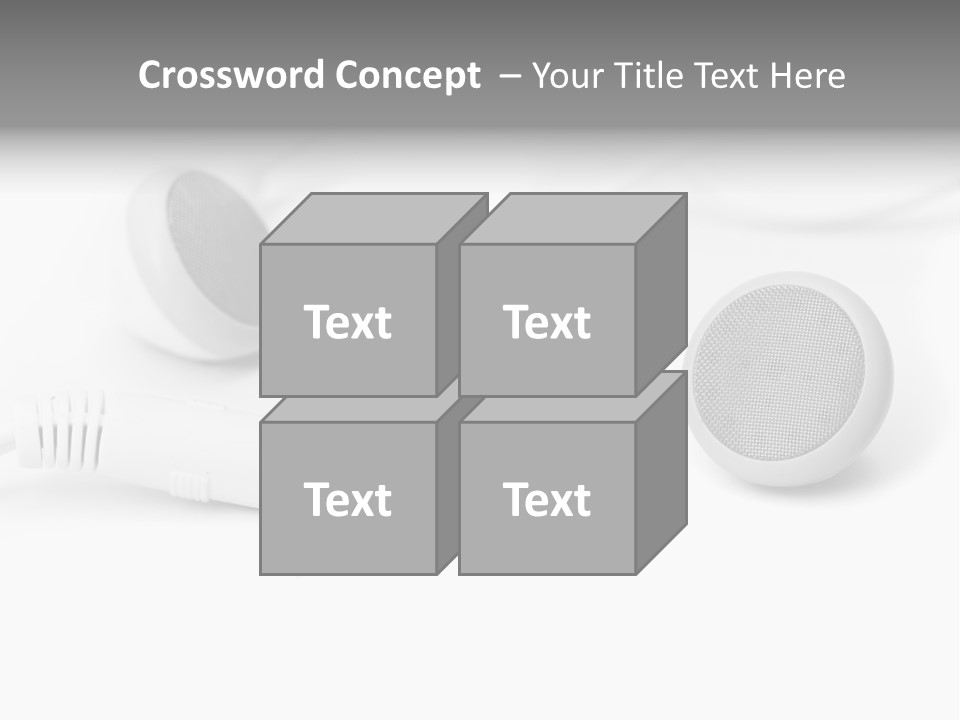 Closeup Pod Cast White PowerPoint Template