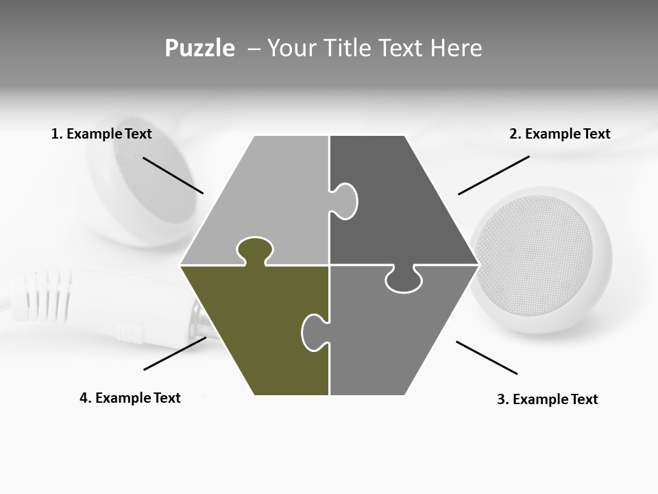 Closeup Pod Cast White PowerPoint Template