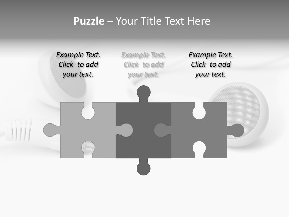 Closeup Pod Cast White PowerPoint Template