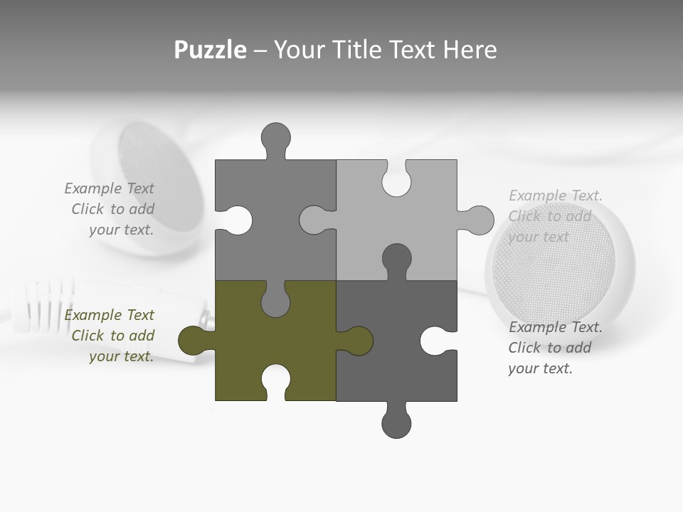 Closeup Pod Cast White PowerPoint Template