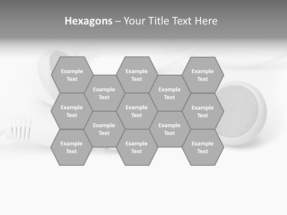 Closeup Pod Cast White PowerPoint Template