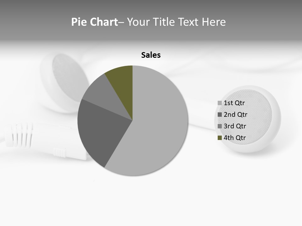 Closeup Pod Cast White PowerPoint Template