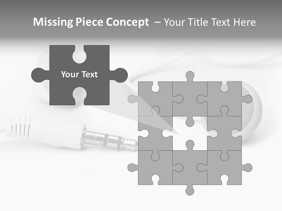 Closeup Pod Cast White PowerPoint Template