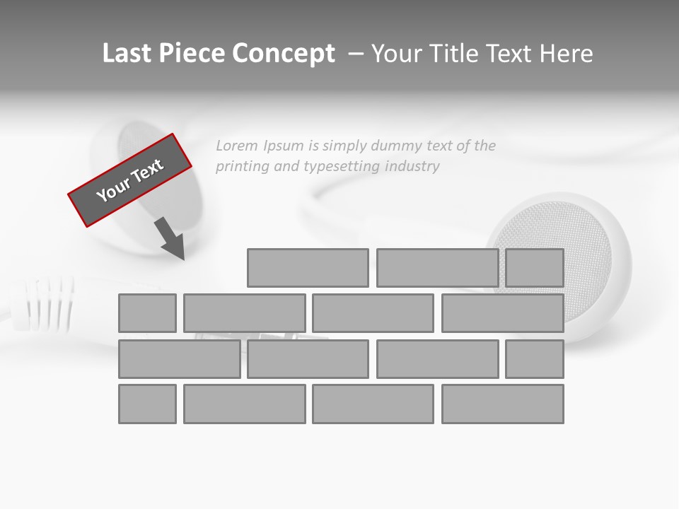 Closeup Pod Cast White PowerPoint Template