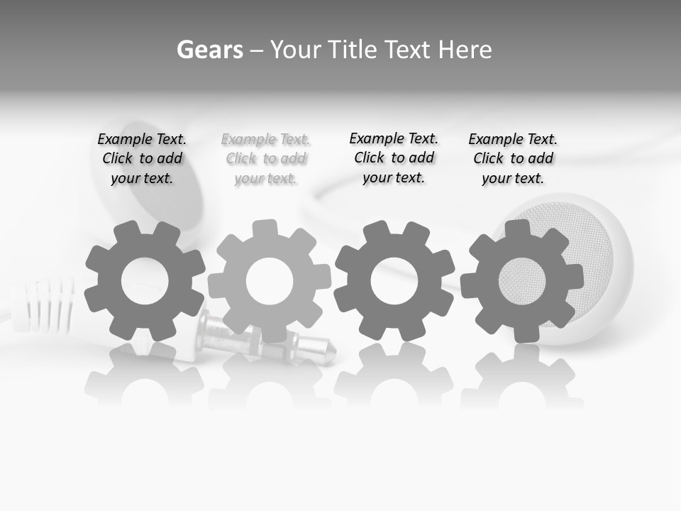 Closeup Pod Cast White PowerPoint Template