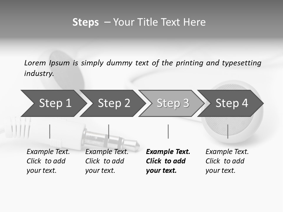 Closeup Pod Cast White PowerPoint Template