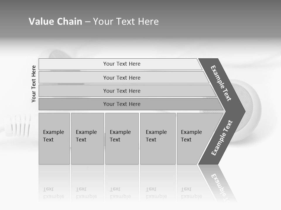 Closeup Pod Cast White PowerPoint Template