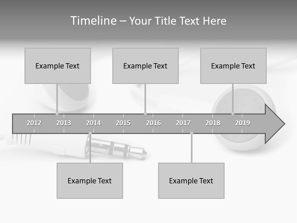 Closeup Pod Cast White PowerPoint Template