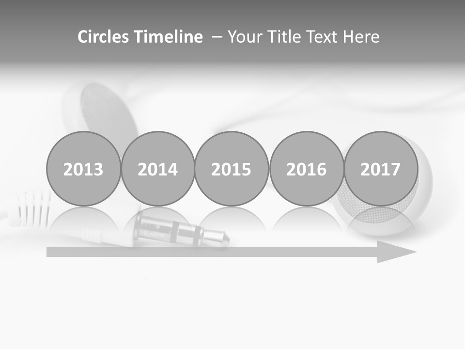 Closeup Pod Cast White PowerPoint Template