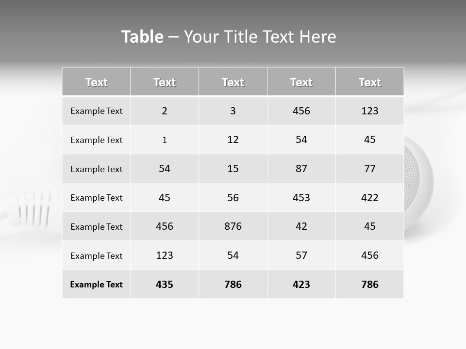 Closeup Pod Cast White PowerPoint Template