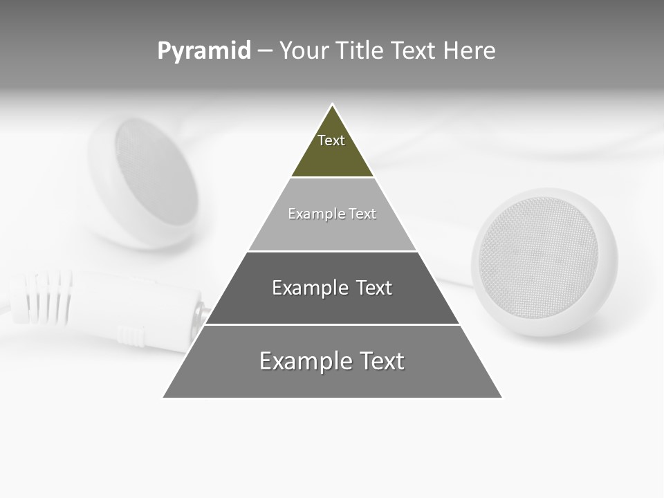 Closeup Pod Cast White PowerPoint Template