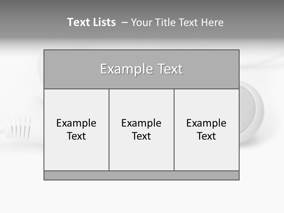 Closeup Pod Cast White PowerPoint Template