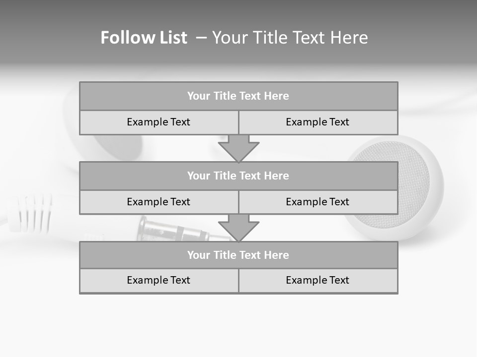 Closeup Pod Cast White PowerPoint Template