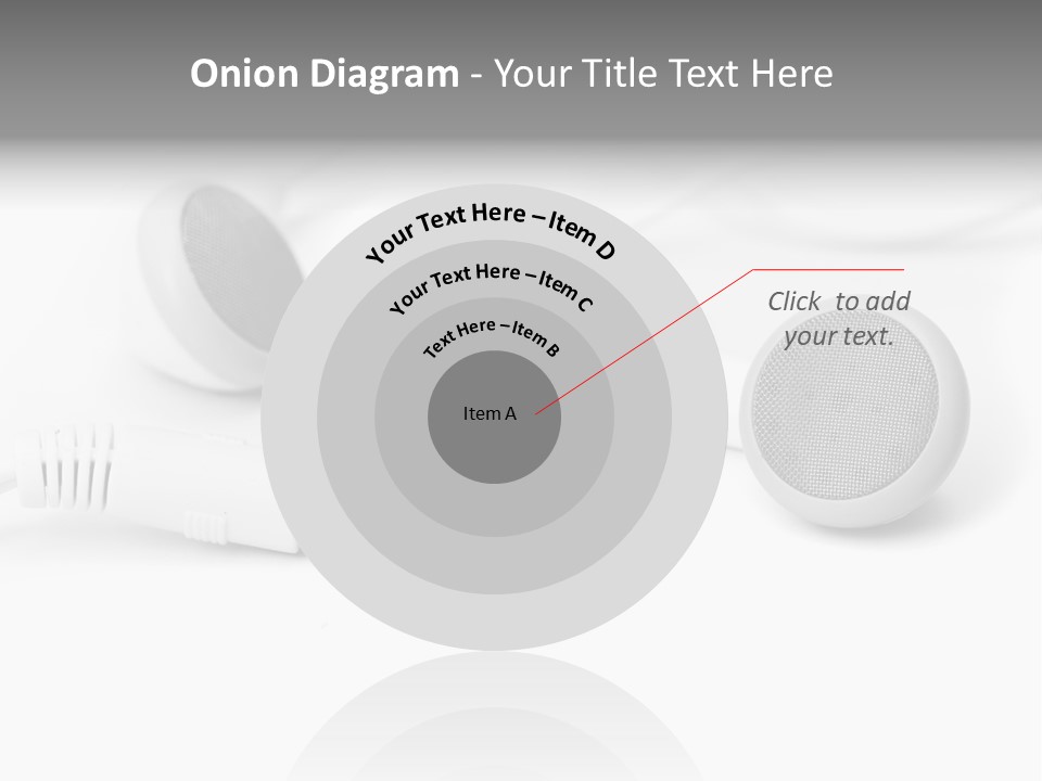 Closeup Pod Cast White PowerPoint Template