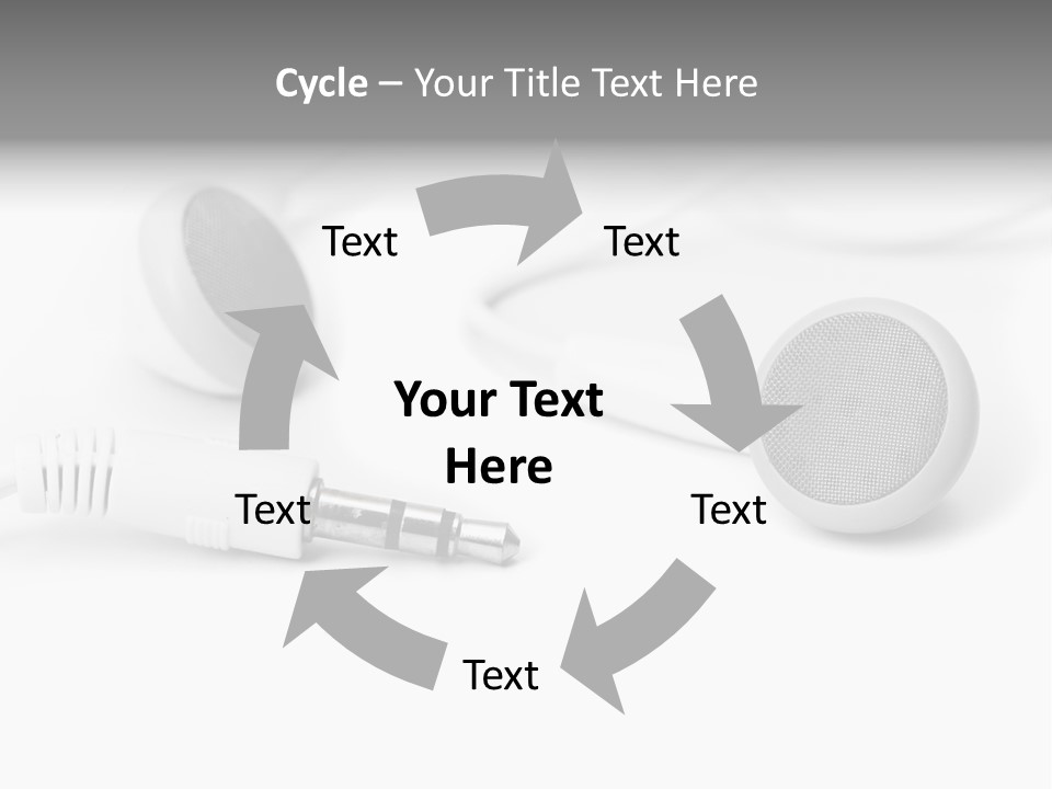 Closeup Pod Cast White PowerPoint Template