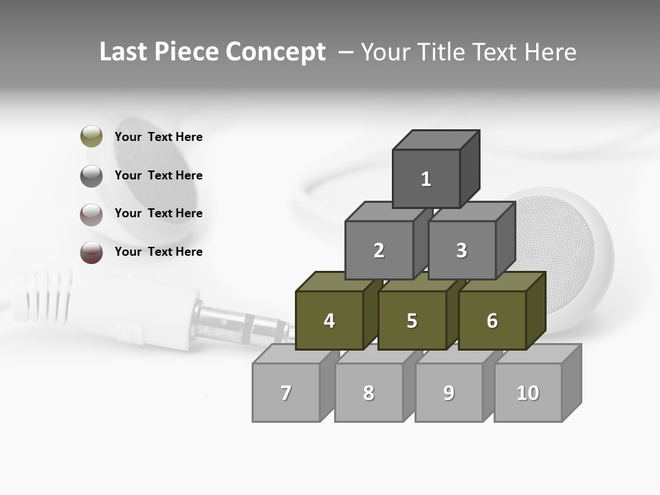 Closeup Pod Cast White PowerPoint Template