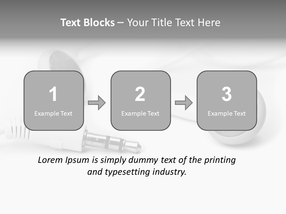 Closeup Pod Cast White PowerPoint Template