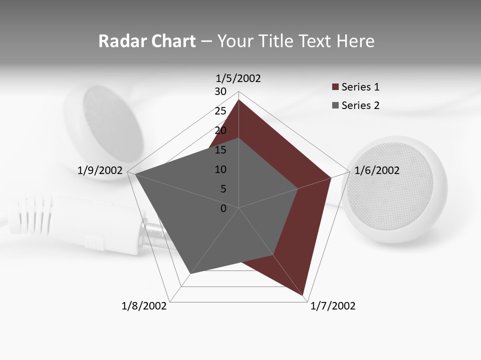 Closeup Pod Cast White PowerPoint Template