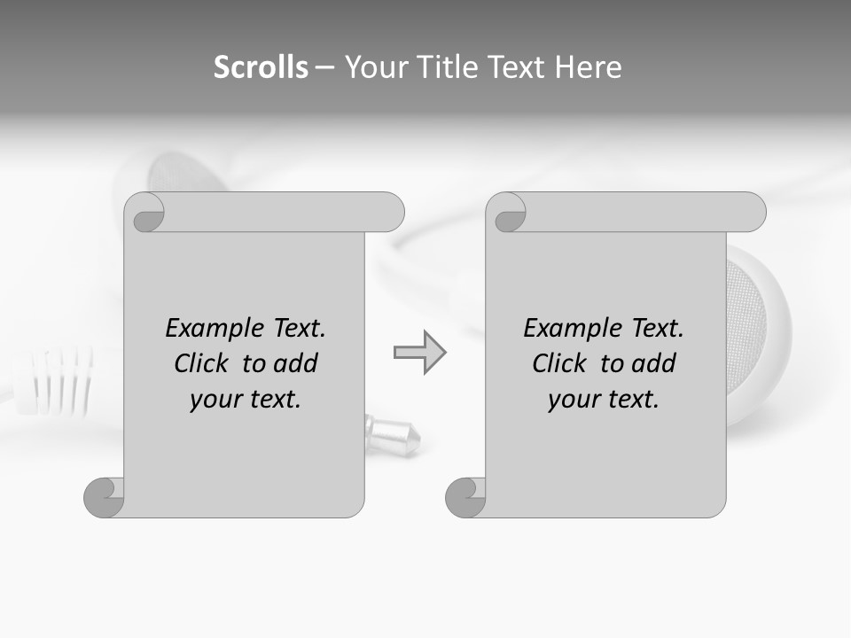 Closeup Pod Cast White PowerPoint Template