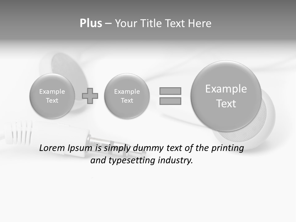 Closeup Pod Cast White PowerPoint Template