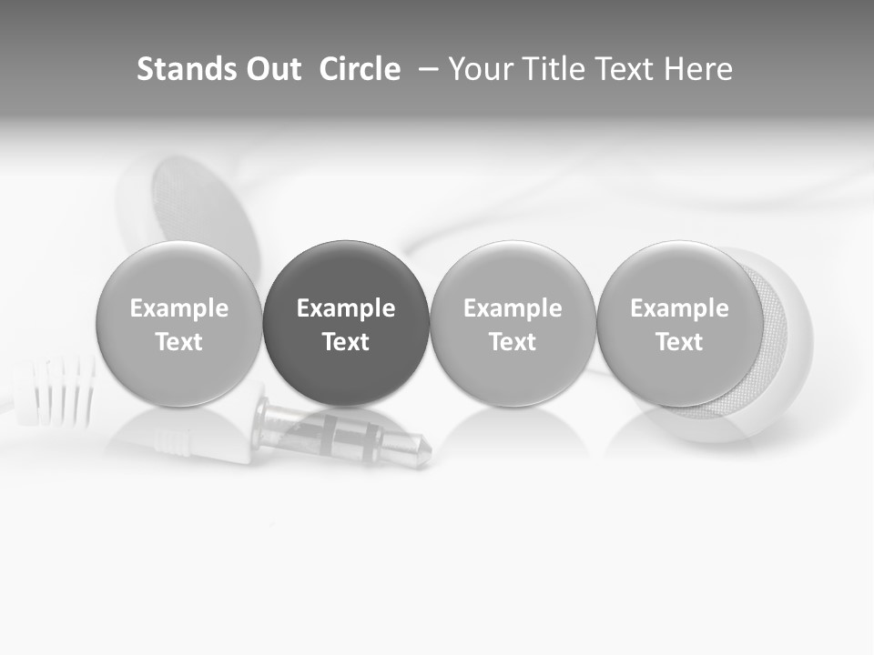 Closeup Pod Cast White PowerPoint Template