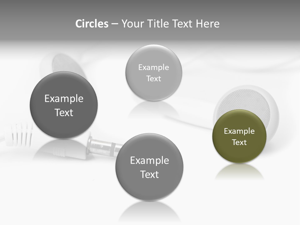 Closeup Pod Cast White PowerPoint Template