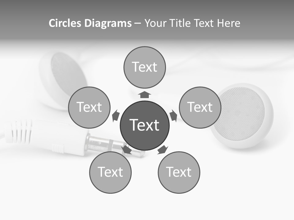 Closeup Pod Cast White PowerPoint Template