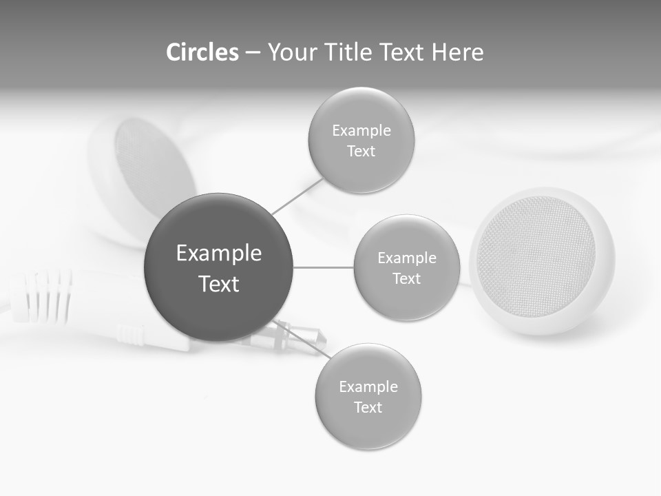 Closeup Pod Cast White PowerPoint Template